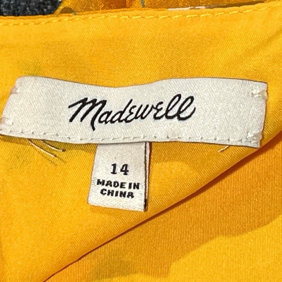 Madwell Yellow Floral Long Casual Summer Fall Dress Womens - Picture 6 of 6